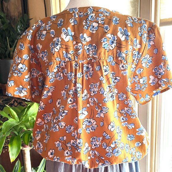 NWOT PACT Organic Cotton Shoreline Floral The Sunset Relaxed Henley - Picture 4 of 8